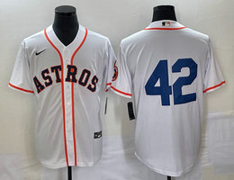 Nike Houston Astros #42 Jackie Robinson White Game Authentic Stitched MLB Jersey