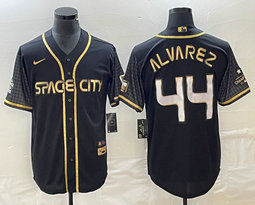 Nike Houston Astros #44 Yordan Alvarez Black Gold 3(III) Authentic Stitched MLB Jersey