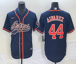 Nike Houston Astros #44 Yordan Alvarez Blue Joint Stitched MLB Jersey