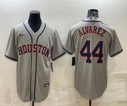Nike Houston Astros #44 Yordan Alvarez Gray Game Authentic Stitched MLB Jersey