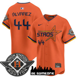 Nike Houston Astros #44 Yordan Alvarez Orange 2025 City Stitched MLB Jersey