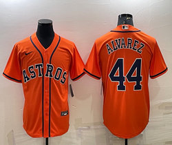Nike Houston Astros #44 Yordan Alvarez Orange Game Authentic Stitched MLB Jersey