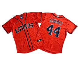Nike Houston Astros #44 Yordan Alvarez Orange Limited Authentic Stitched MLB Jersey