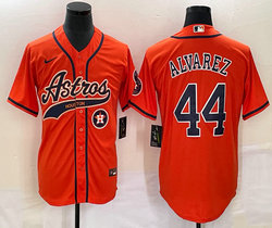 Nike Houston Astros #44 Yordan Alvarez Red Joint Team Patch on front Stitched MLB Jersey