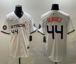 Nike Houston Astros #44 Yordan Alvarez White 4(IV) Joint Stitched MLB Jersey