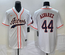 Nike Houston Astros #44 Yordan Alvarez White Joint Stitched MLB Jersey