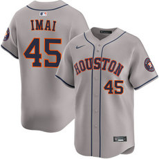 Nike Houston Astros #45 Tatsuya Imai Grey Baseball Jersey