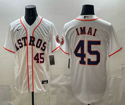 Nike Houston Astros #45 Tatsuya Imai White Baseball Jersey