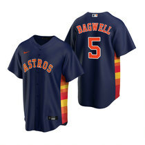 Nike Houston Astros #5 Jeff Bagwell Navy Game Authentic Stitched MLB Jersey