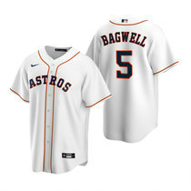Nike Houston Astros #5 Jeff Bagwell White Game Authentic Stitched MLB Jersey