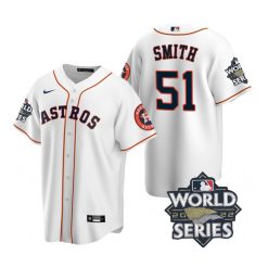 Nike Houston Astros #51 Will Smith 2022 World Series White Game Authentic Stitched MLB Jersey