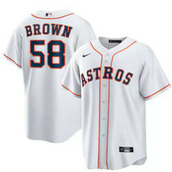 Nike Houston Astros #58 Hunter Brown White Stitched MLB Jersey