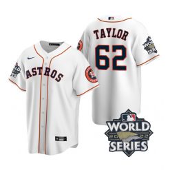 Nike Houston Astros #62 Blake Taylor 2022 World Series White Game Authentic Stitched MLB Jersey