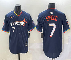 Nike Houston Astros #7 C.J. Stroud Navy 4(IV) Joint Stitched MLB Jersey