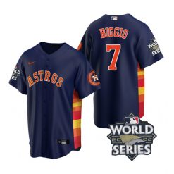 Nike Houston Astros #7 Craig Biggio 2022 World Series Navy Game Authentic Stitched MLB Jersey