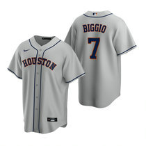Nike Houston Astros #7 Craig Biggio Gray Game Authentic Stitched MLB Jersey