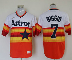 Nike Houston Astros #7 Craig Biggio Rainbow gold nike Game Authentic Stitched MLB Jersey