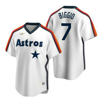Nike Houston Astros #7 Craig Biggio White Cooperstown Collection Game Authentic Stitched MLB Jersey