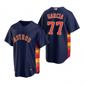 Nike Houston Astros #77 Luis Garcia Navy Game Authentic Stitched MLB Jersey
