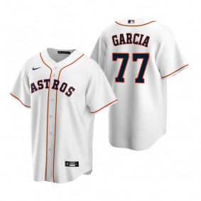 Nike Houston Astros #77 Luis Garcia White Game Authentic Stitched MLB Jersey