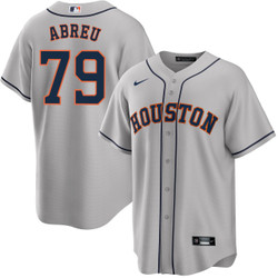 Nike Houston Astros #79 Jose Abreu Gray Game Authentic Stitched MLB Jersey