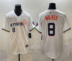 Nike Houston Astros #8 Christian Walker White 2025 City MLB Jersey