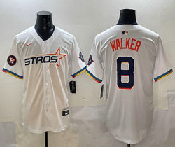 Nike Houston Astros #8 Christian Walker White 4(IV) Joint Stitched MLB Jersey