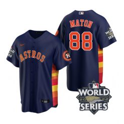 Nike Houston Astros #88 Phil Maton 2022 World Series Navy Game Authentic Stitched MLB Jersey