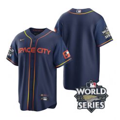 Nike Houston Astros Blank 2022 World Series Navy City Game Authentic Stitched MLB Jersey