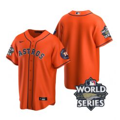 Nike Houston Astros Blank 2022 World Series Orange Game Authentic Stitched MLB Jersey