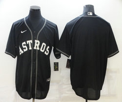 Nike Houston Astros Blank Black Game Authentic Stitched MLB Jersey