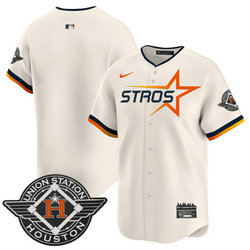 Nike Houston Astros Blank Cream 2025 City Stitched MLB Jersey