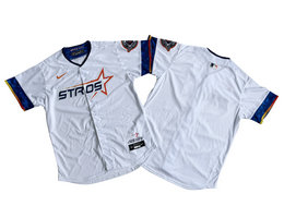 Nike Houston Astros Blank White City Limited Authentic Stitched MLB Jerseys