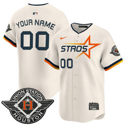 Nike Houston Astros Custom Cream 2025 City Stitched MLB Jersey