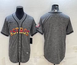 Nike Houston Astros Hemp grey rainbow Authentic Stitched MLB Jersey