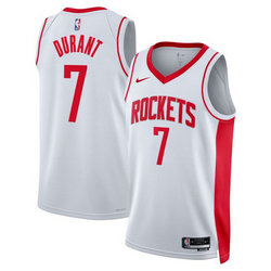 Nike Houston Rockets #7 Kevin Durant White Authentic Stitched NBA Jersey