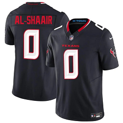 Nike Houston Texans #0 Azeez Al-Shaair Navy 2025 Stitched Football Jersey