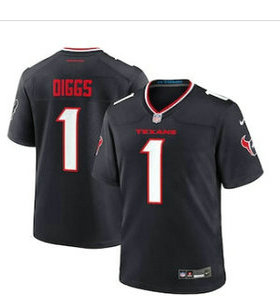 Nike Houston Texans #1 Stefon Diggs Navy Vapor Untouchable Stitched Football Jersey
