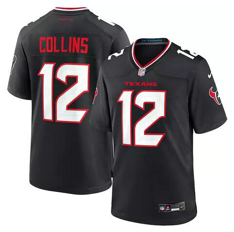 Nike Houston Texans #12 Nico Collins Navy Vapor Untouchable Authentic Stitched NFL Jersey