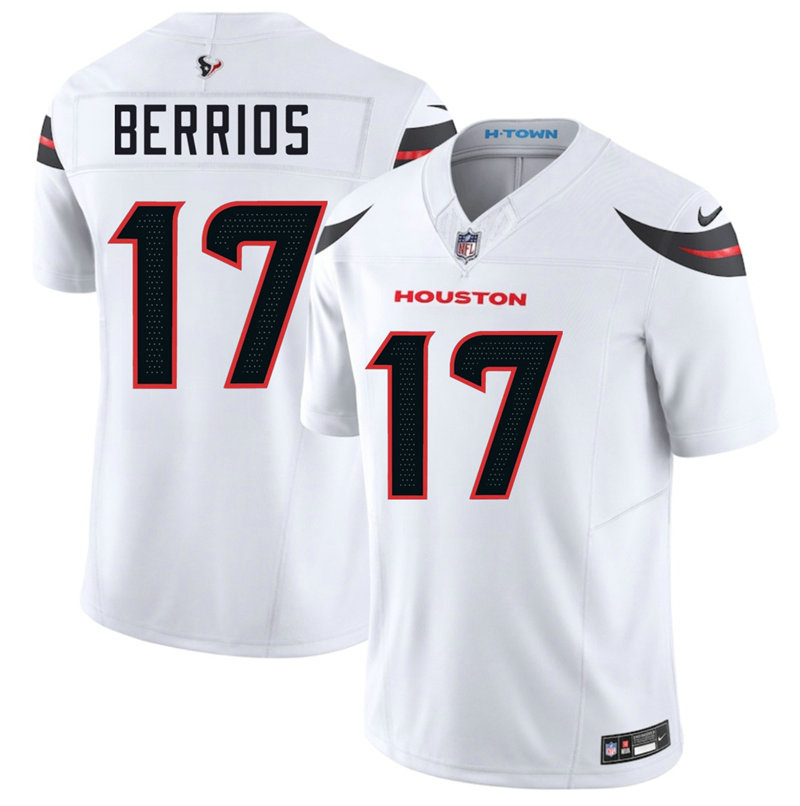 Nike Houston Texans #17 Braxton Berrios White Vapor Untouchable Authentic Stitched NFL Jersey