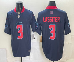 Nike Houston Texans #3 Kamari Lassiter Navy Red Number Vapor Stitched NFL Jersey