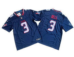 Nike Houston Texans #3 Tank Dell Navy 2024 F.U.S.E. Stitched Football Jersey