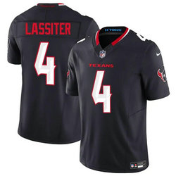 Nike Houston Texans #4 Kamari Lassiter Navy White naumber Stitched NFL Jersey