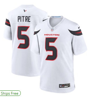 Nike Houston Texans #5 Jalen Pitre 2024 White Vapor Untouchable Authentic stitched NFL jersey