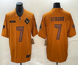 Nike Houston Texans #7 C.J. Stroud 2023 Brown Salute To Service Authentic Stitched NFL Jersey