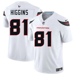 Nike Houston Texans #81 Jayden Higgins White 2025 Draft Authentic Stitched NFL Jersey