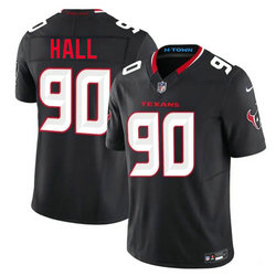 Nike Houston Texans #90 Logan Hall Navy 2nd Authentic Stitched NFL Jersey