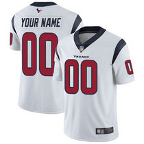 Nike Houston Texans Custom White Vapor Untouchable With Team Patch Authentic Stitched NFL Jersey