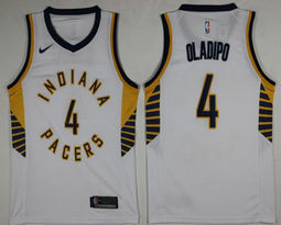 Nike Indiana Pacers #4 Victor Oladipo White Game Authentic Stitched NBA Jersey