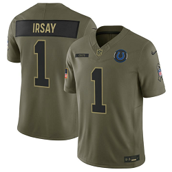 Nike Indianapolis Colts #1 Jim Irsay Olive 2025 Salute To Service Stitched Football Jersey